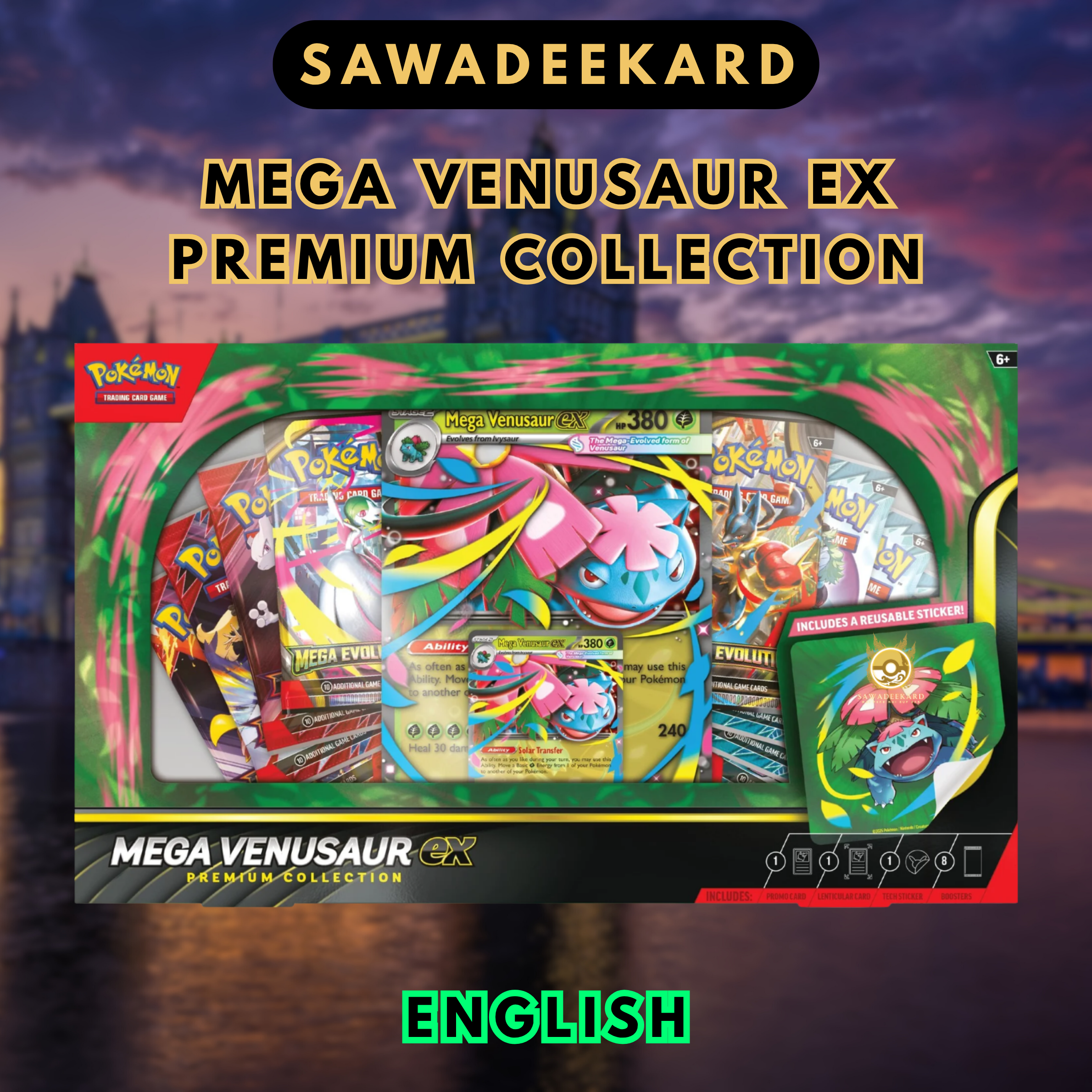 ENG] Mega Venusaur EX Premium Collection Pokemon TCG – Sawadeekard