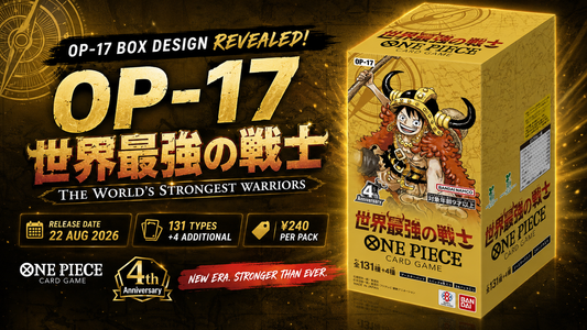 ONE PIECE Card Game OP-17 box design revealed for The World’s Strongest Warriors releasing 22 August 2026