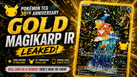 Gold Magikarp Illustration Rare leaked for Pokémon TCG 30th Anniversary