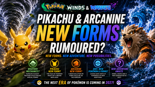Pokémon Winds and Waves Pikachu and Arcanine new forms rumoured in Generation 10 leak