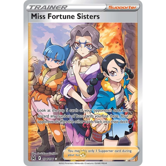 [ENG] SWSH 11 Lost Origin: 194/196 Miss Fortune Sisters UR (Foil)