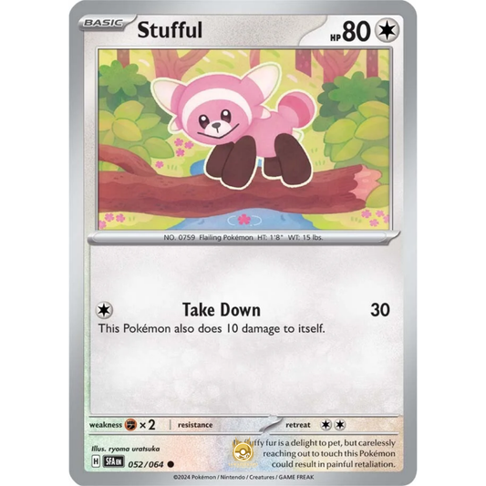 [ENG] Pokemon SV6.5 Shrouded Fable: 052/064 Stufful [Colorless] [C - Common] (Non-foil)