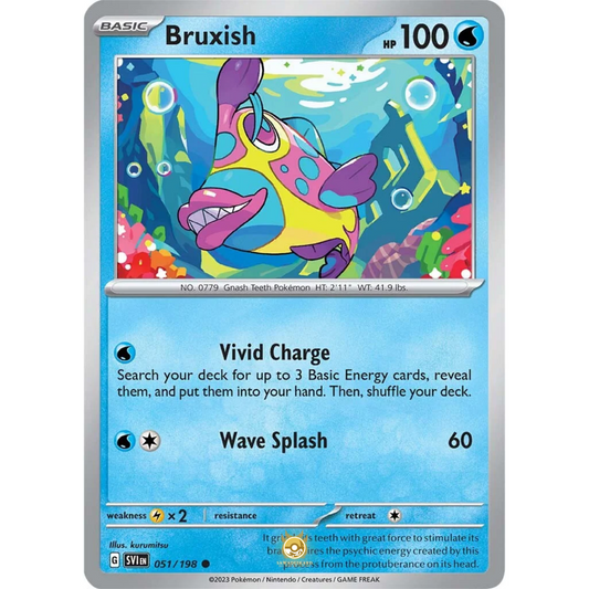 [ENG] SV01 Scarlet Violet Base Set: 051/198 Bruxish C (Non-Foil)