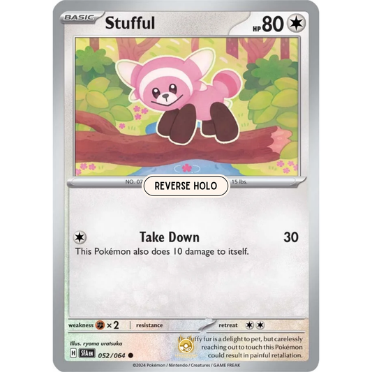 [ENG] Pokemon SV6.5 Shrouded Fable: 052/064 Stufful [Colorless] [C - Common] (Reverse Holo)