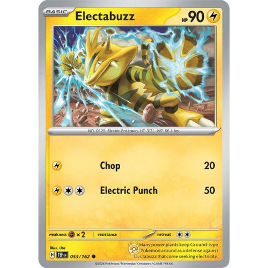 [ENG]	SV05	Temporal Forces:	053/162	Electabuzz	[Lightning]	[C - Common]	(Non-Foil)