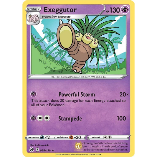 [ENG] SWSH 12.5 Crown Zenith: 058/159 Exeggutor R (Non-Foil)