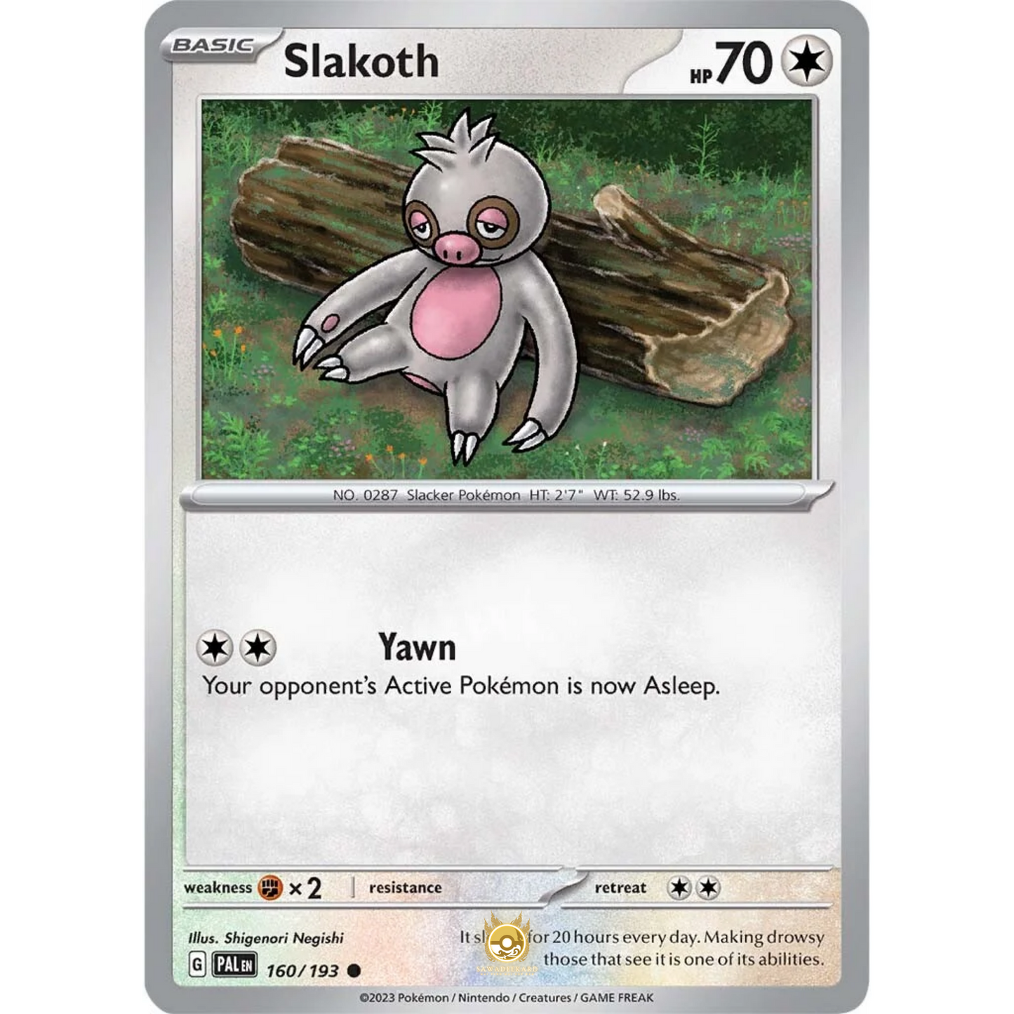 [ENG] SV02 Paldea Evolved: 160/193 Slakoth C (Non-Foil)