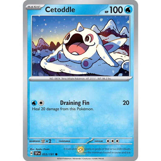 [ENG] Pokemon SV08 Surging Sparks: 053/191 Cetoddle [Water] [C - Common] (Non-foil)