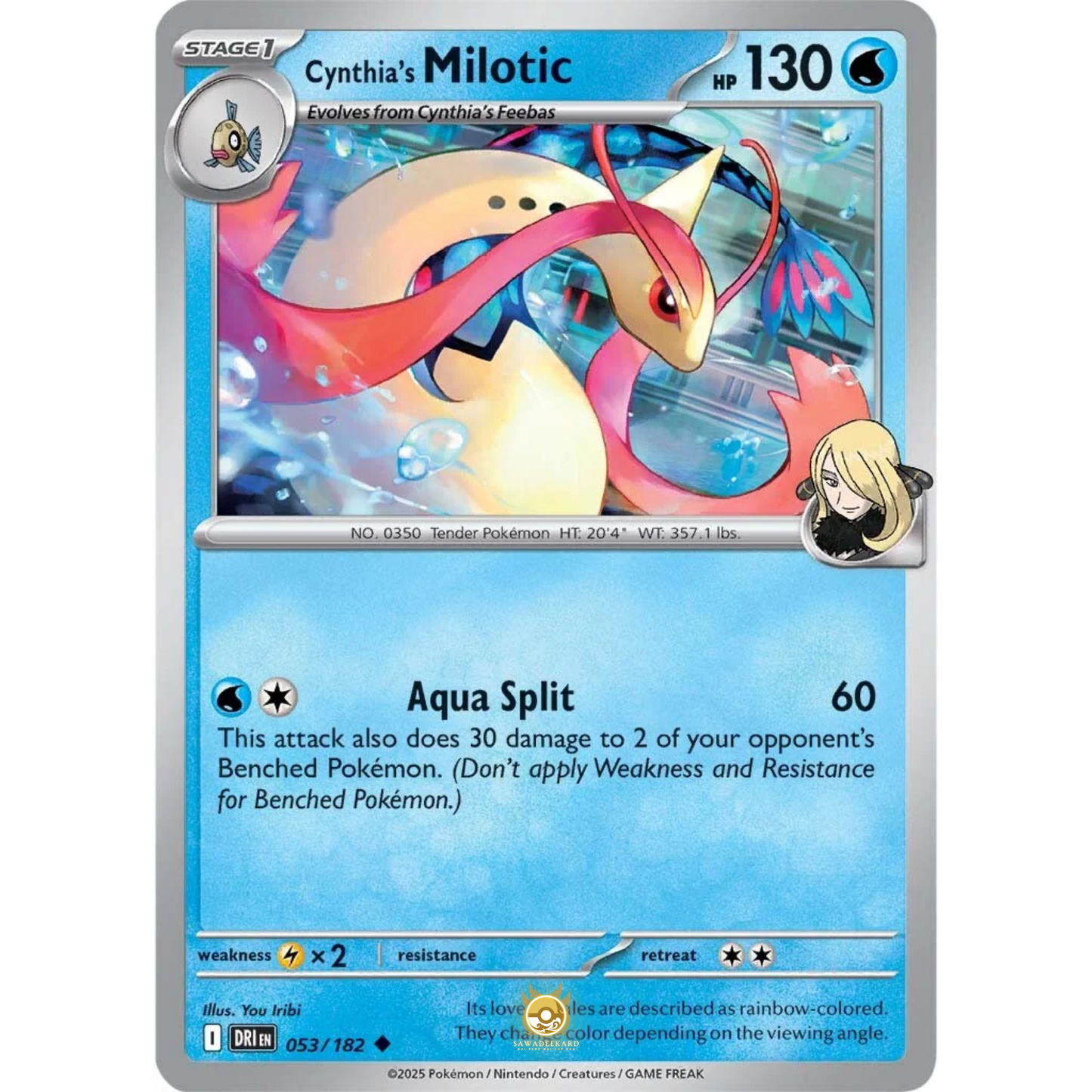 [ENG] Pokemon SV10 Destined Rivals: 053/182 Cynthia's Milotic [Water] [U - Uncommon] (Non-foil)