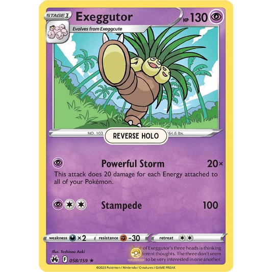 [ENG] SWSH 12.5 Crown Zenith: 058/159 Exeggutor R (Reverse Holo)