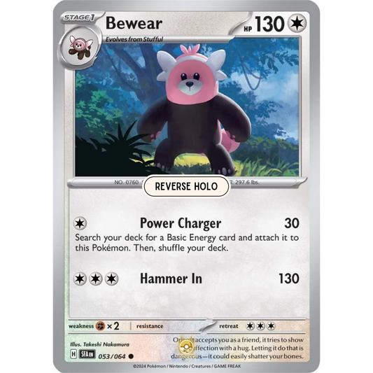 [ENG] Pokemon SV6.5 Shrouded Fable: 053/064 Bewear [Colorless] [C - Common] (Reverse Holo)