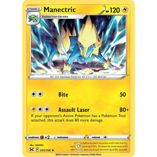 [ENG] SWSH 11 Lost Origin: 055/196 Manectric R (Non-Foil)