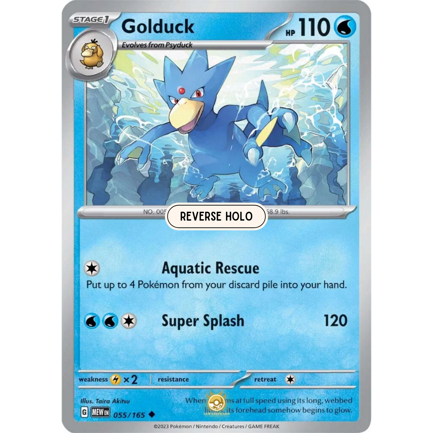 [ENG]	SV3.5	151:	055/165	Golduck	U	(Reverse Holo)