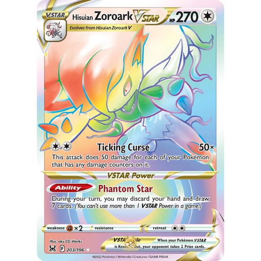 [ENG] SWSH 11 Lost Origin: 203/196 Hisuian Zoroark VSTAR R (Foil)