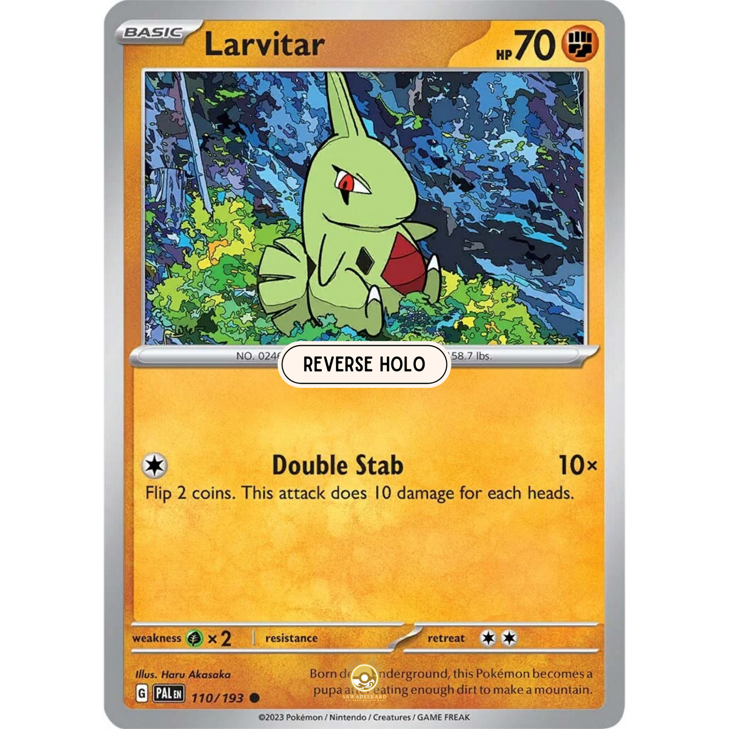 [ENG] SV02 Paldea Evolved: 110/193 Larvitar C (Reverse Holo)