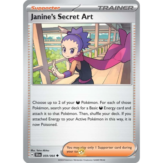 [ENG] Pokemon SV6.5 Shrouded Fable: 059/064 Janine's Secret Art [Support] [U - Uncommon] (Non-foil)