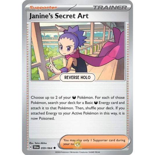 [ENG] Pokemon SV6.5 Shrouded Fable: 059/064 Janine's Secret Art [Support] [U - Uncommon] (Reverse Holo)