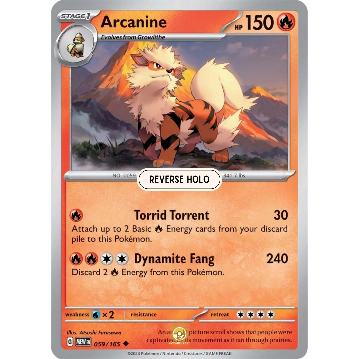 [ENG]	SV3.5	151:	059/165	Arcanine	U	(Reverse Holo)