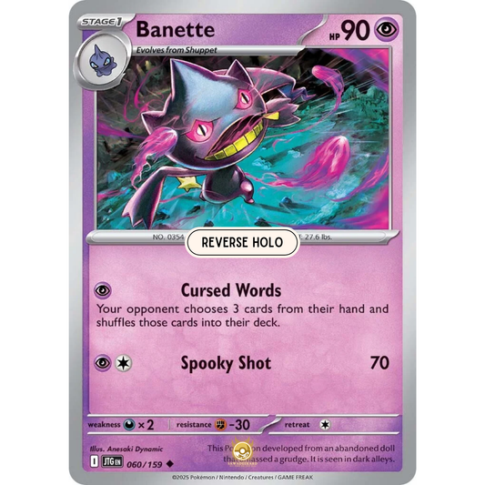 [ENG] Pokemon SV09 Journey Together: 060/159 Banette [Psychic] [U - Uncommon] (Reverse Holo)