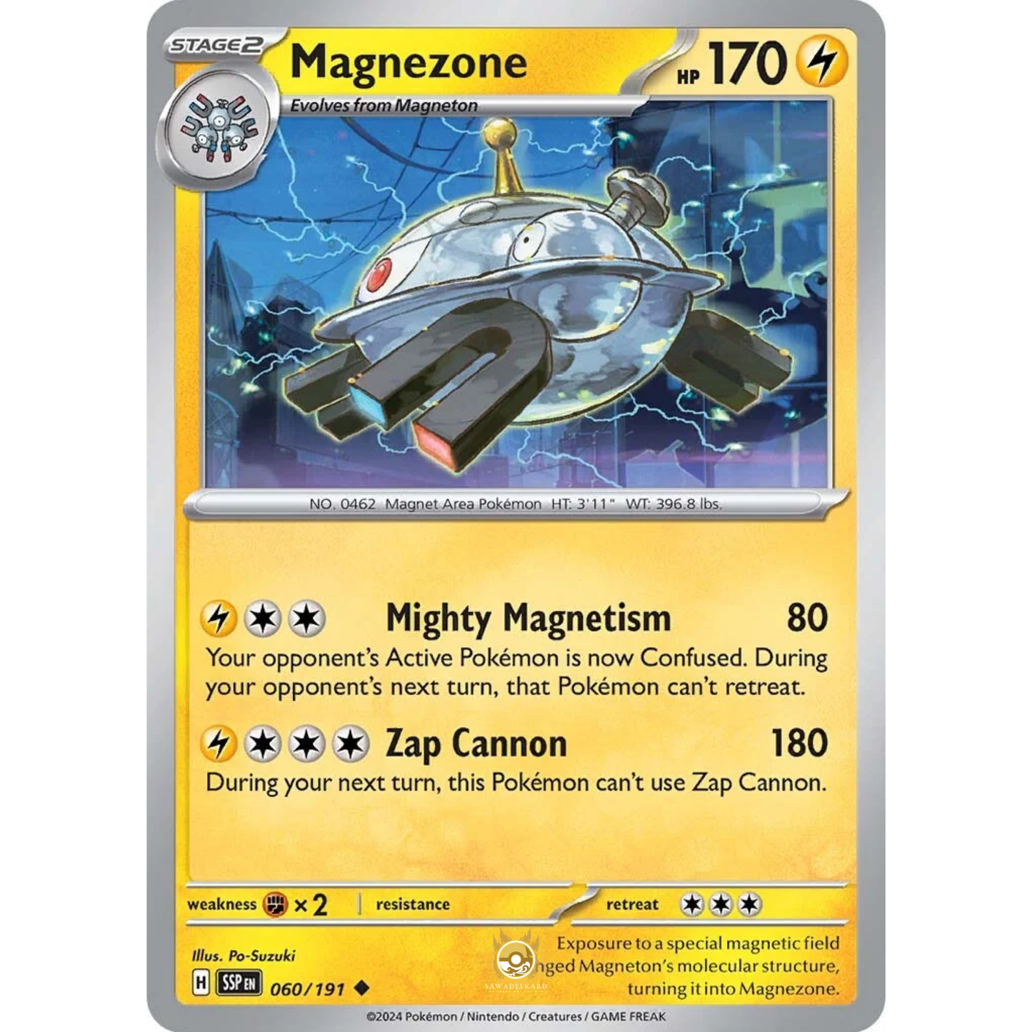 [ENG] Pokemon SV08 Surging Sparks: 060/191 Magnezone [Lightning] [U - Uncommon] (Non-foil)