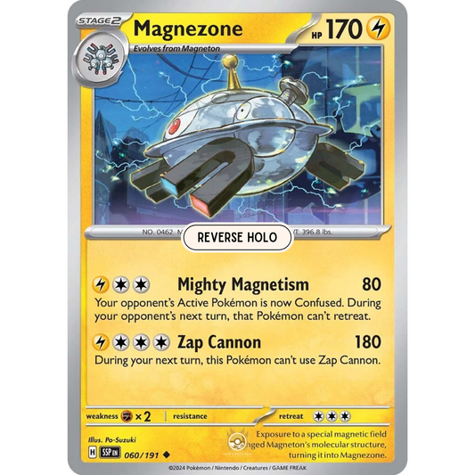 [ENG] Pokemon SV08 Surging Sparks: 060/191 Magnezone [Lightning] [U - Uncommon] (Reverse Holo)