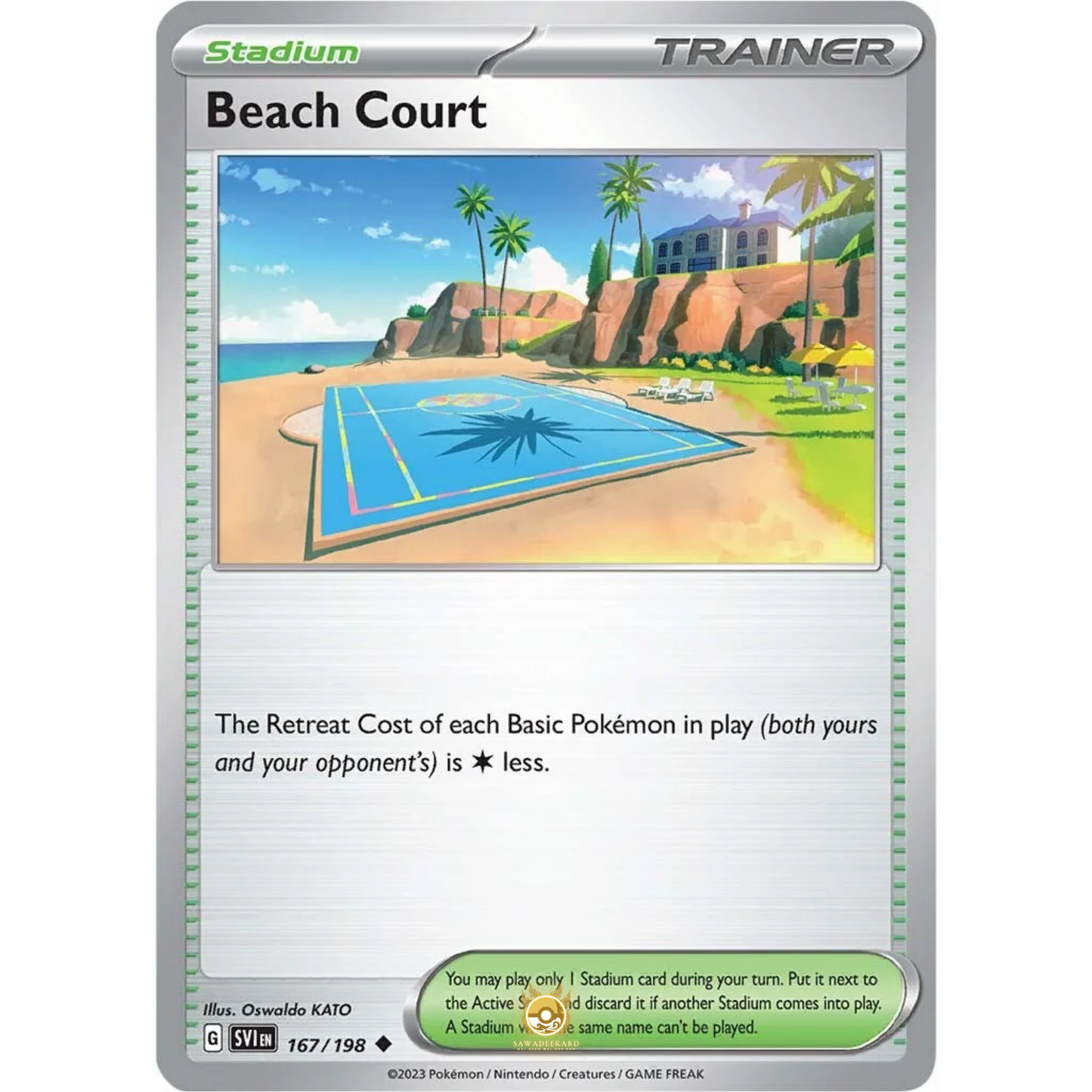 [ENG] SV01 Scarlet Violet Base Set: 167/198 Beach Court U (Non-Foil)