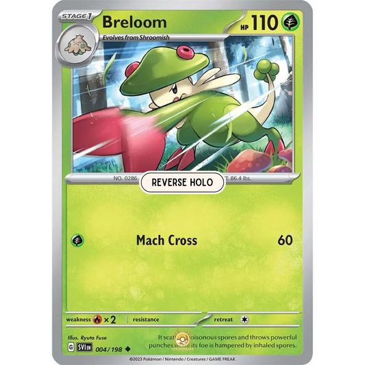 [ENG] SV01 Scarlet Violet Base Set: 004/198 Breloom U (Reverse Holo)