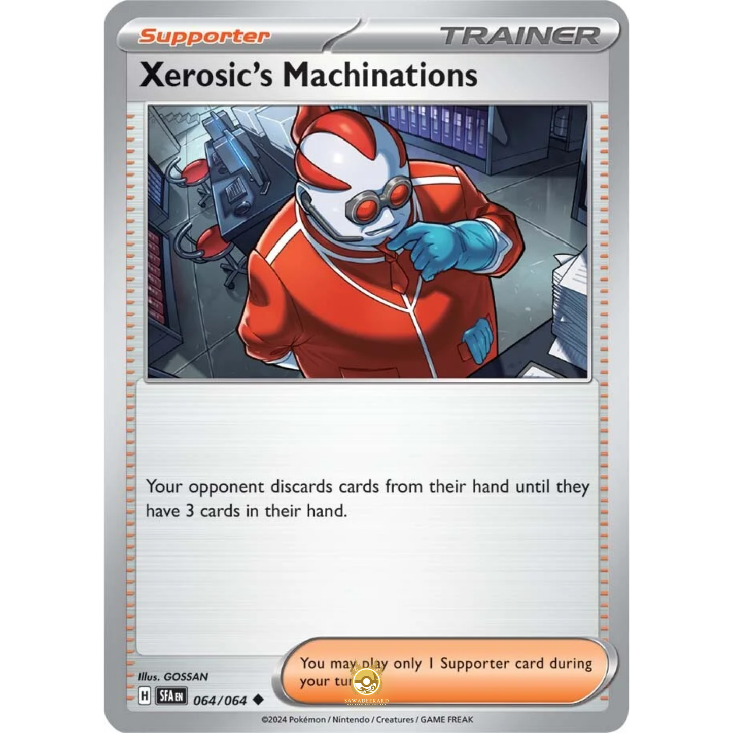 [ENG] Pokemon SV6.5 Shrouded Fable: 064/064 Xerosic's Machinations [Support] [U - Uncommon] (Non-foil)