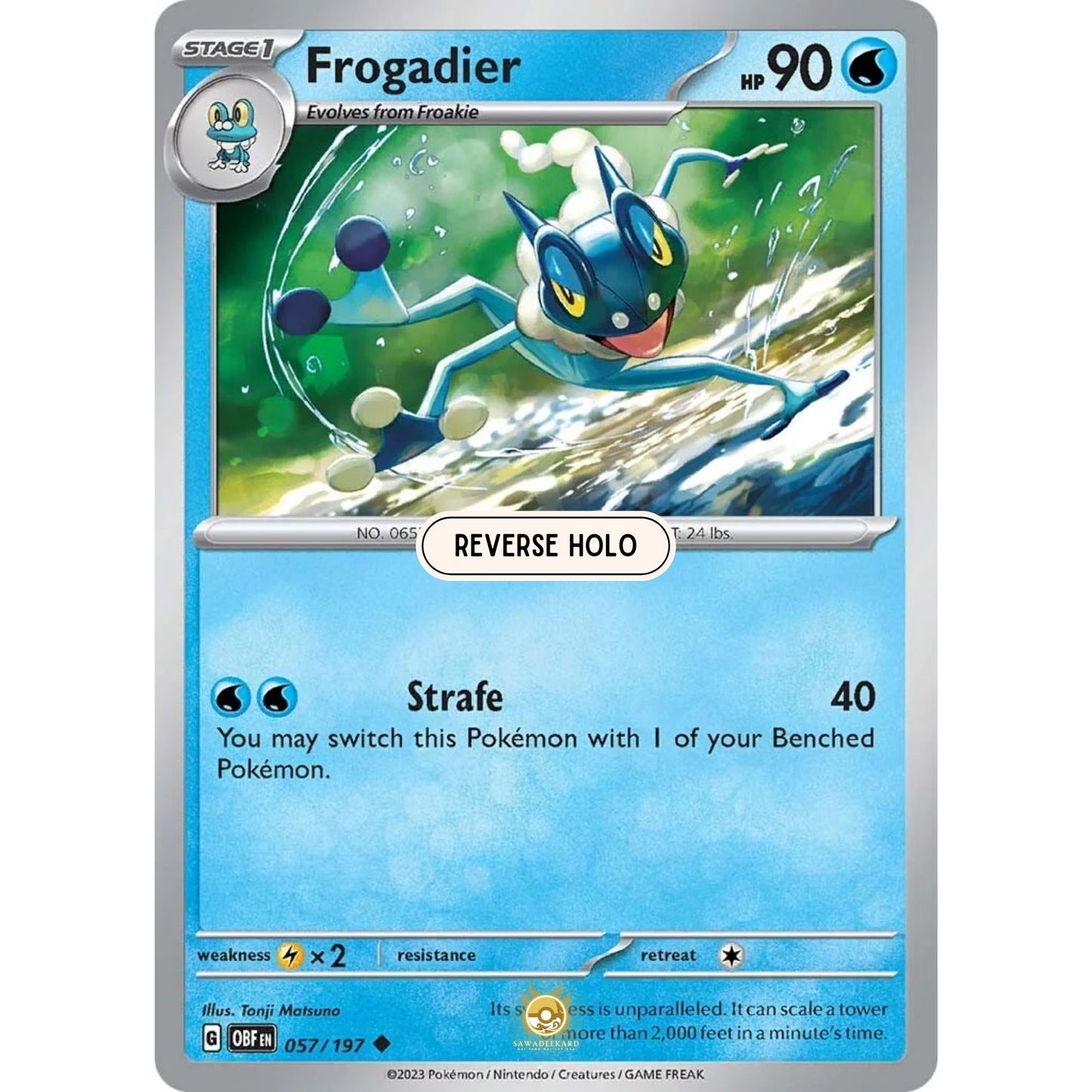 [ENG]	SV03	Obsidian Flames:	057/197	Frogadier	U	(Reverse Holo)