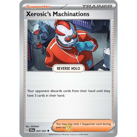 [ENG] Pokemon SV6.5 Shrouded Fable: 064/064 Xerosic's Machinations [Support] [U - Uncommon] (Reverse Holo)