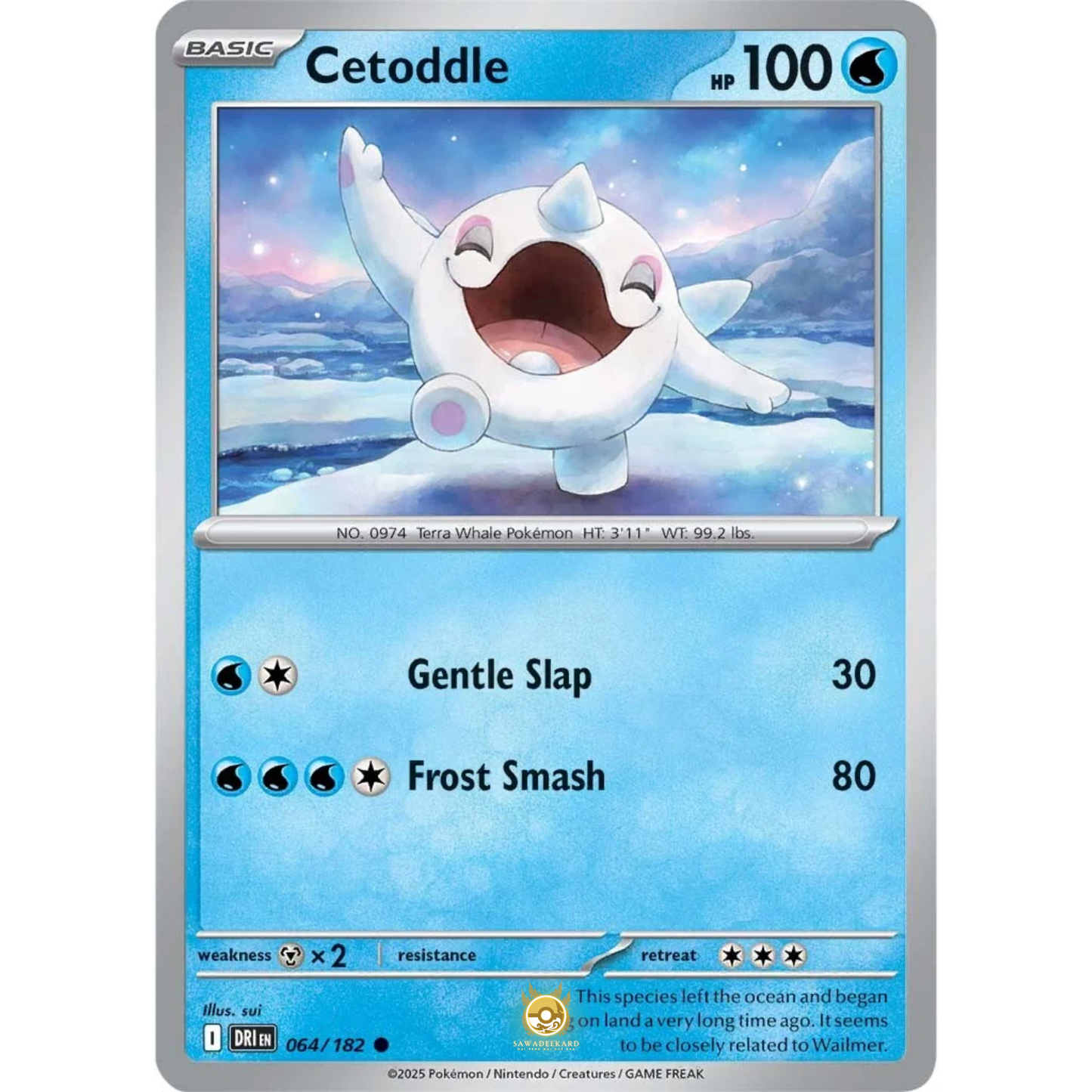 [ENG] Pokemon SV10 Destined Rivals: 064/182 Cetoddle [Water] [C - Common] (Non-foil)