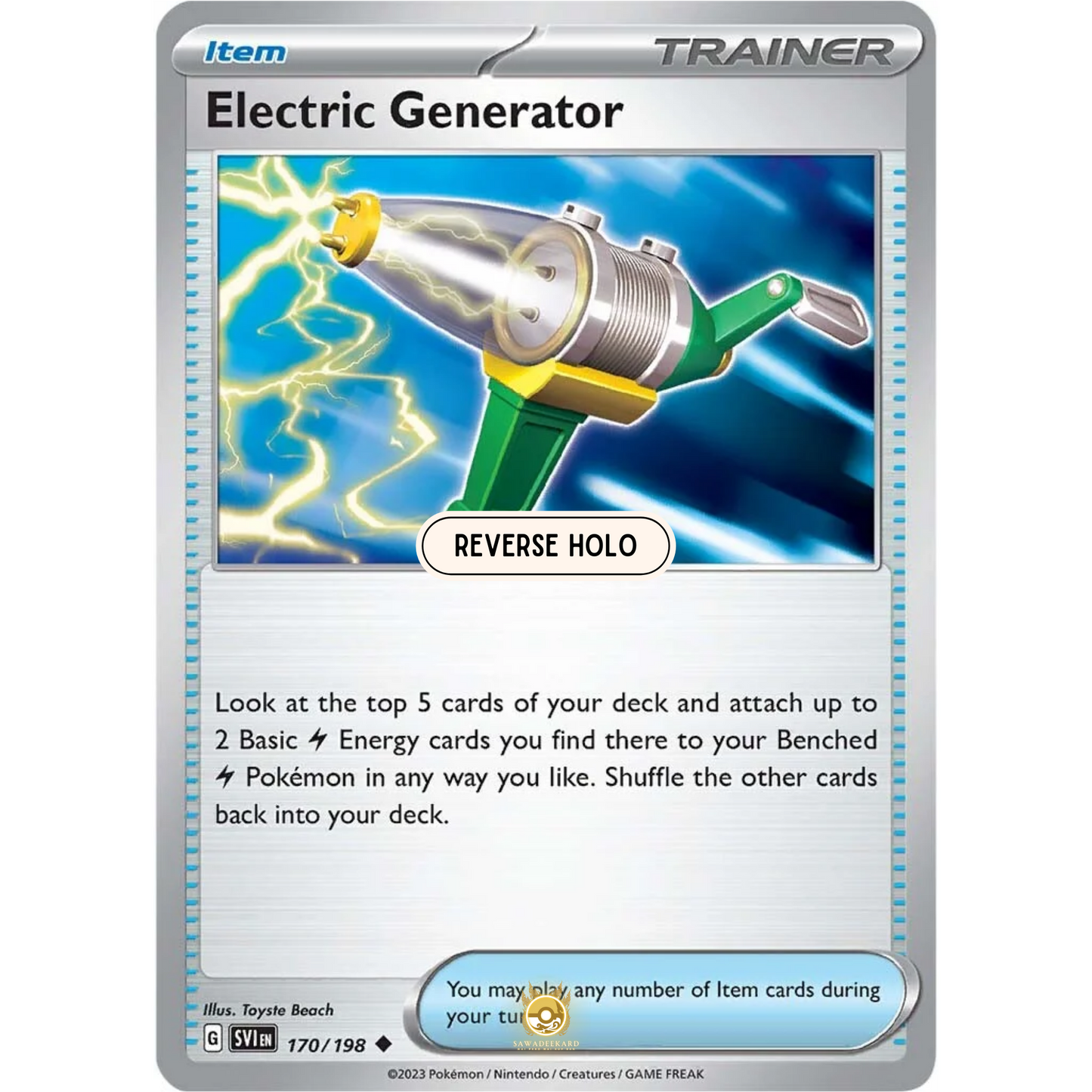 [ENG] SV01 Scarlet Violet Base Set: 170/198 Electric Generator U (Reverse Holo)