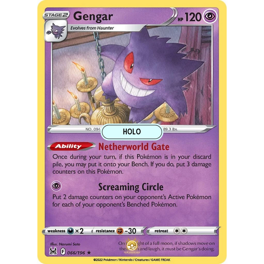 [ENG] SWSH 11 Lost Origin: 066/196 Gengar R (Foil)