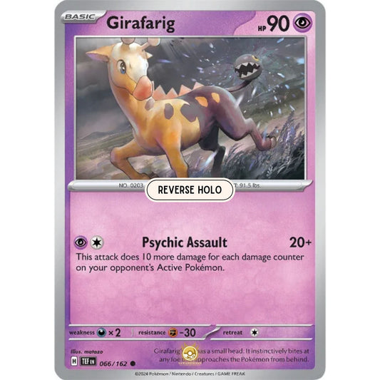 [ENG]	SV05	Temporal Forces:	066/162	Girafarig	[Psychic]	[C - Common]	(Reverse Holo)