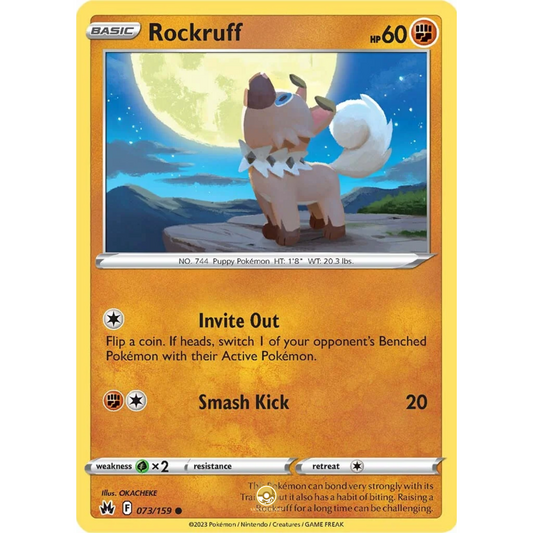 [ENG] SWSH 12.5 Crown Zenith: 073/159 Rockruff C (Non-Foil)