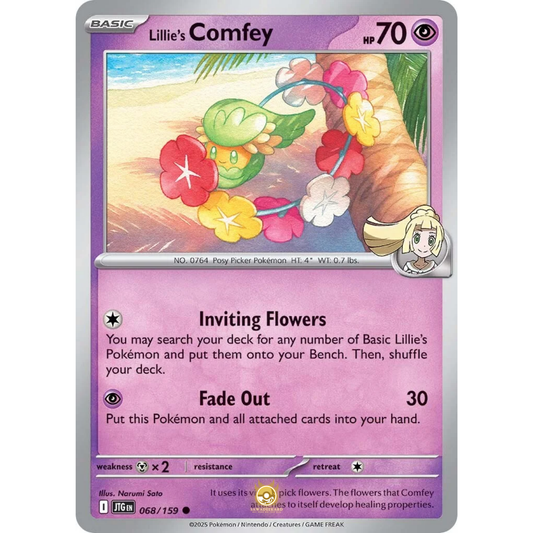 [ENG] Pokemon SV09 Journey Together: 068/159 Lillie's Comfey [Psychic] [C - Common] (Non-foil)