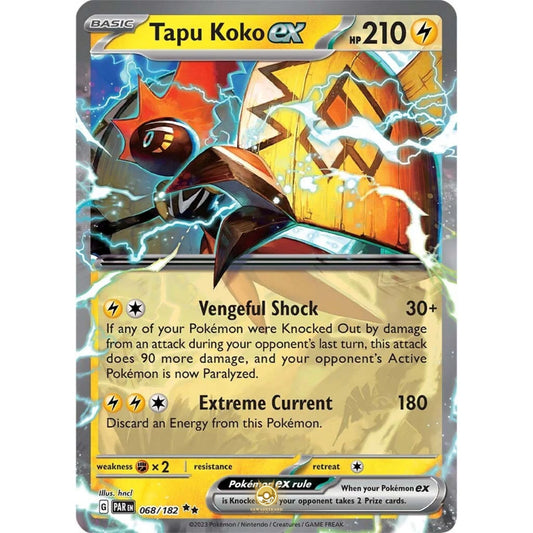 [ENG]	SV04	Paradox Rift:	068/182	Tapu Koko ex	RR	(Foil)