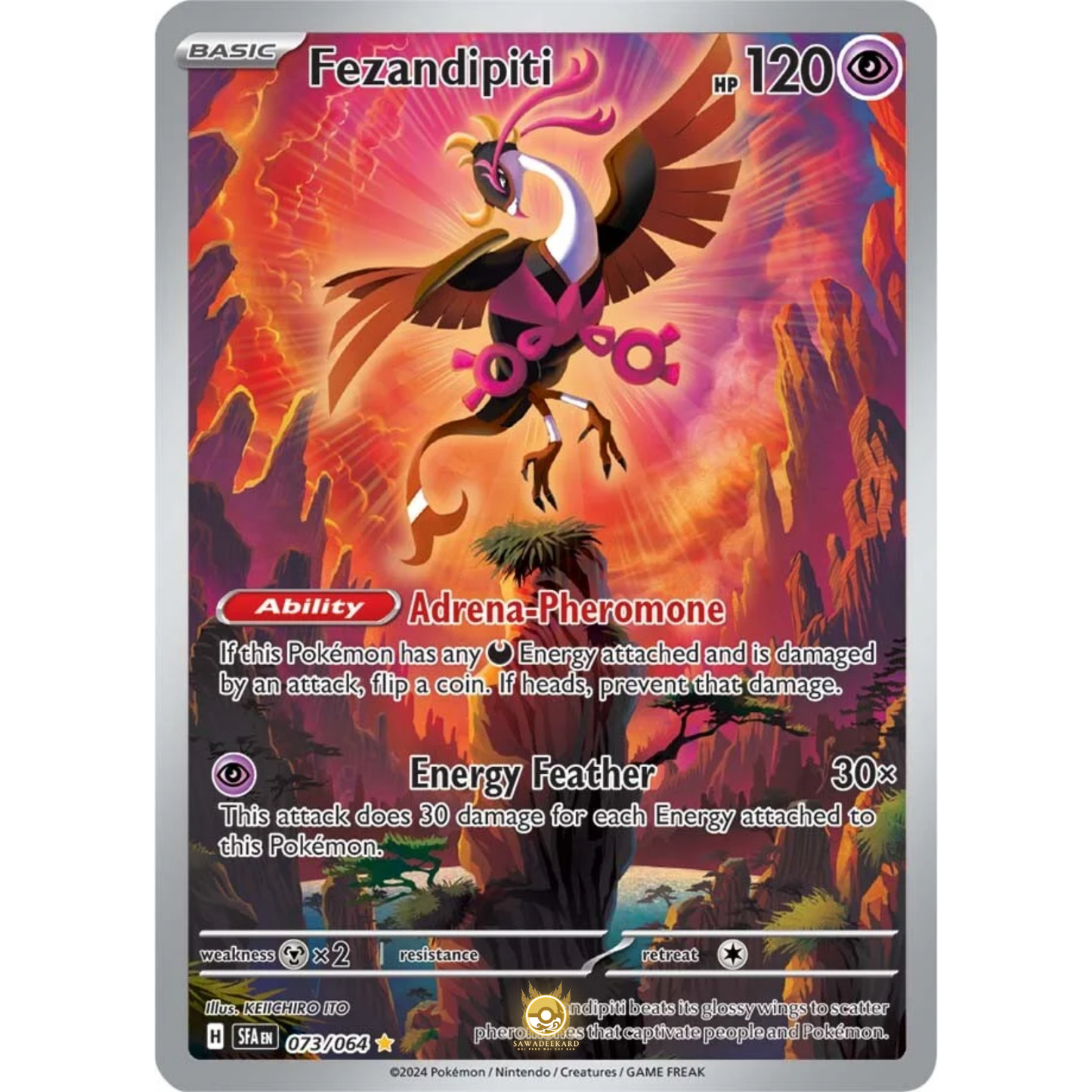[ENG] Pokemon SV6.5 Shrouded Fable: 073/064 Fezandipiti [Psychic] [IR - Illustration Rare] (Foil)