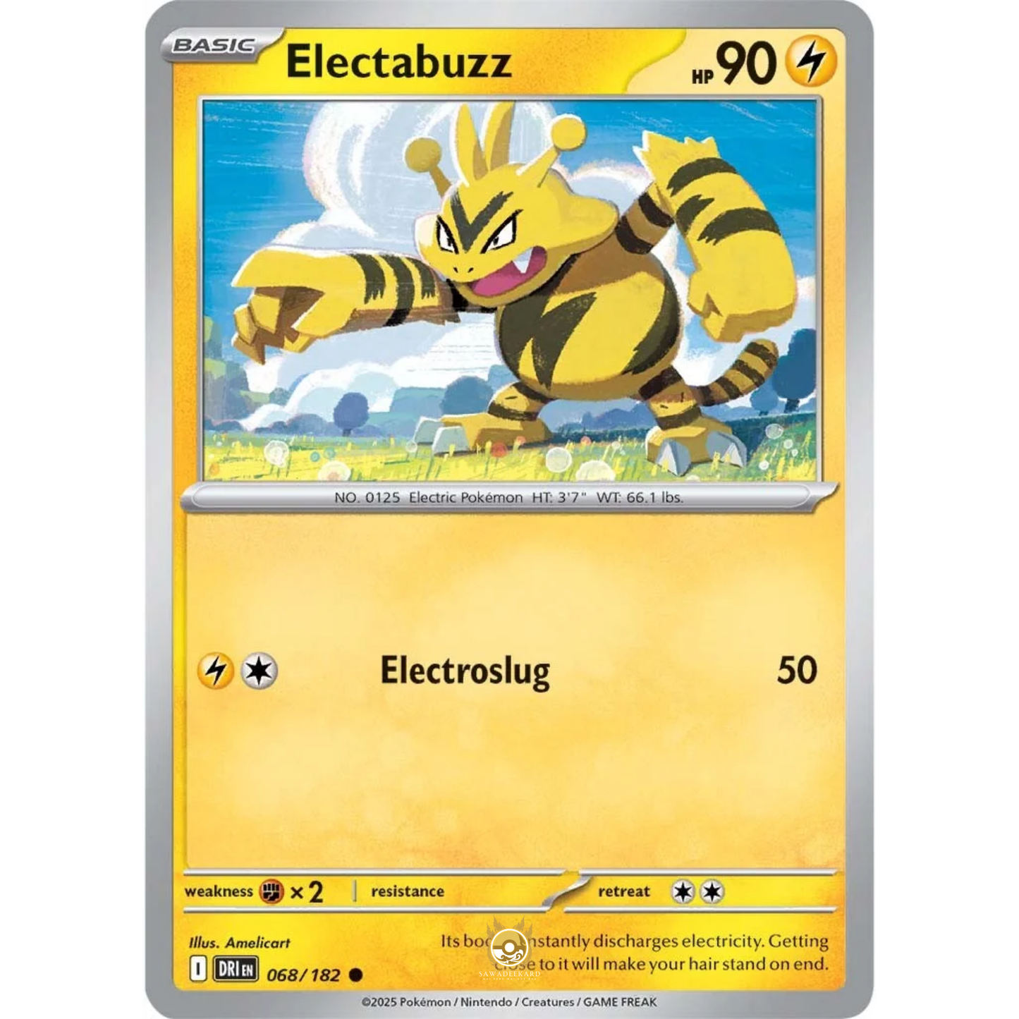 [ENG] Pokemon SV10 Destined Rivals: 068/182 Electabuzz [Lightning] [C - Common] (Non-foil)