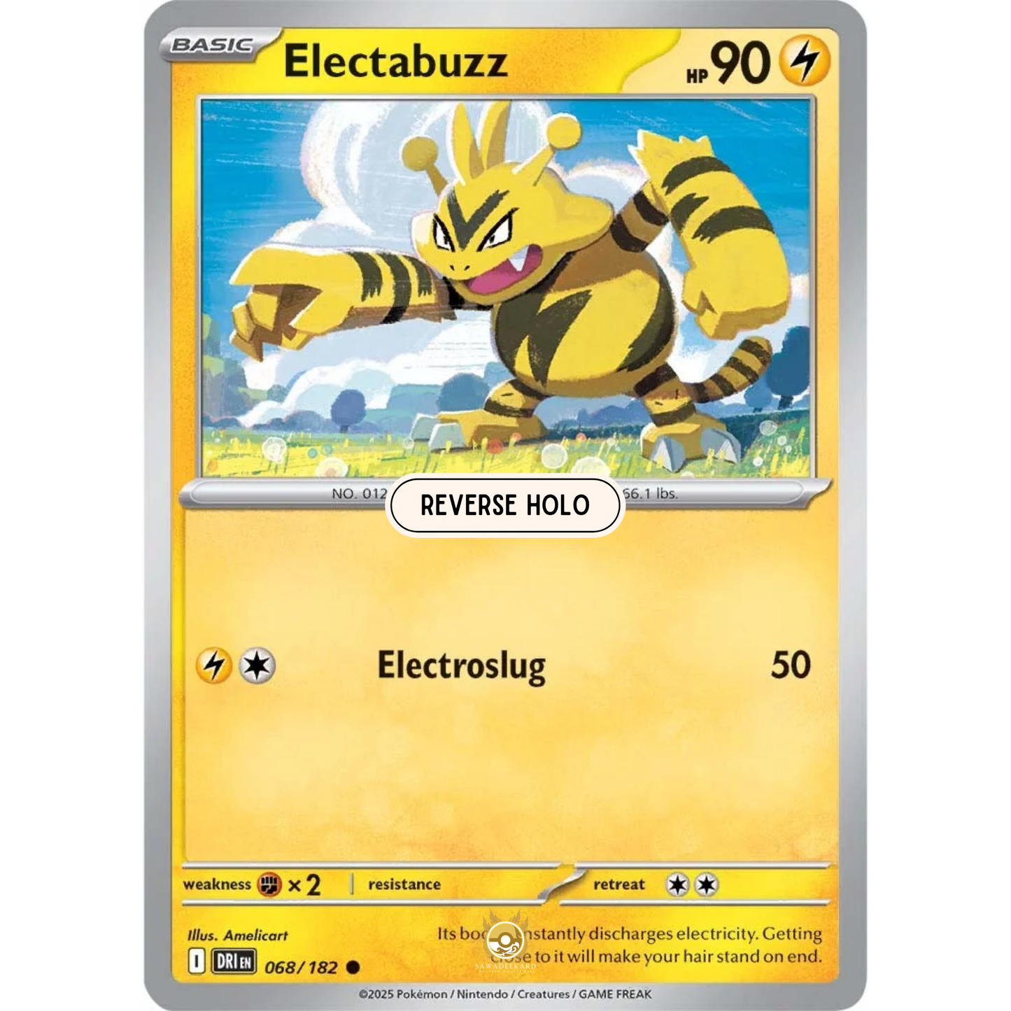 [ENG] Pokemon SV10 Destined Rivals: 068/182 Electabuzz [Lightning] [C - Common] (Reverse Holo)