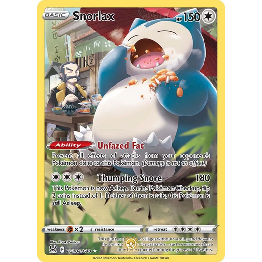 [ENG] SWSH 11 Lost Origin: TG10/TG30 Snorlax R (Foil)