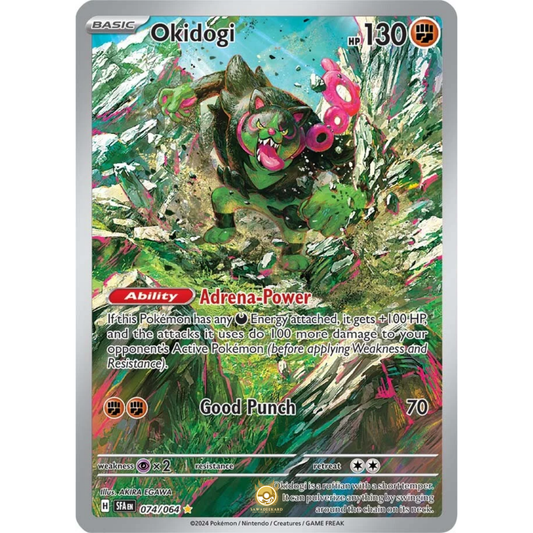 [ENG] Pokemon SV6.5 Shrouded Fable: 074/064 Okidogi [Fighting] [IR - Illustration Rare] (Foil)