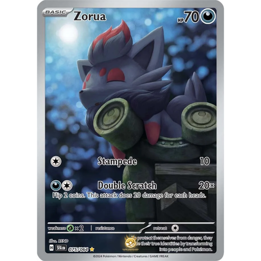 [ENG] Pokemon SV6.5 Shrouded Fable: 075/064 Zorua [Darkness] [IR - Illustration Rare] (Foil)