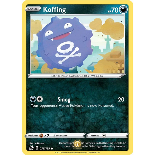 [ENG] SWSH 12.5 Crown Zenith: 075/159 Koffing C (Non-Foil)