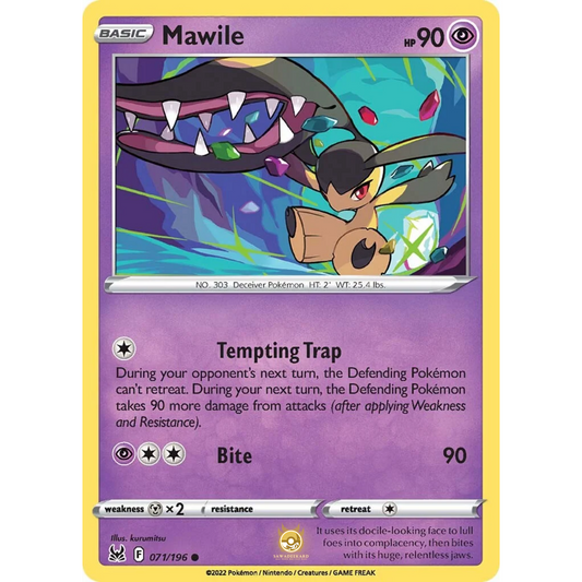 [ENG] SWSH 11 Lost Origin: 071/196 Mawile C (Non-Foil)