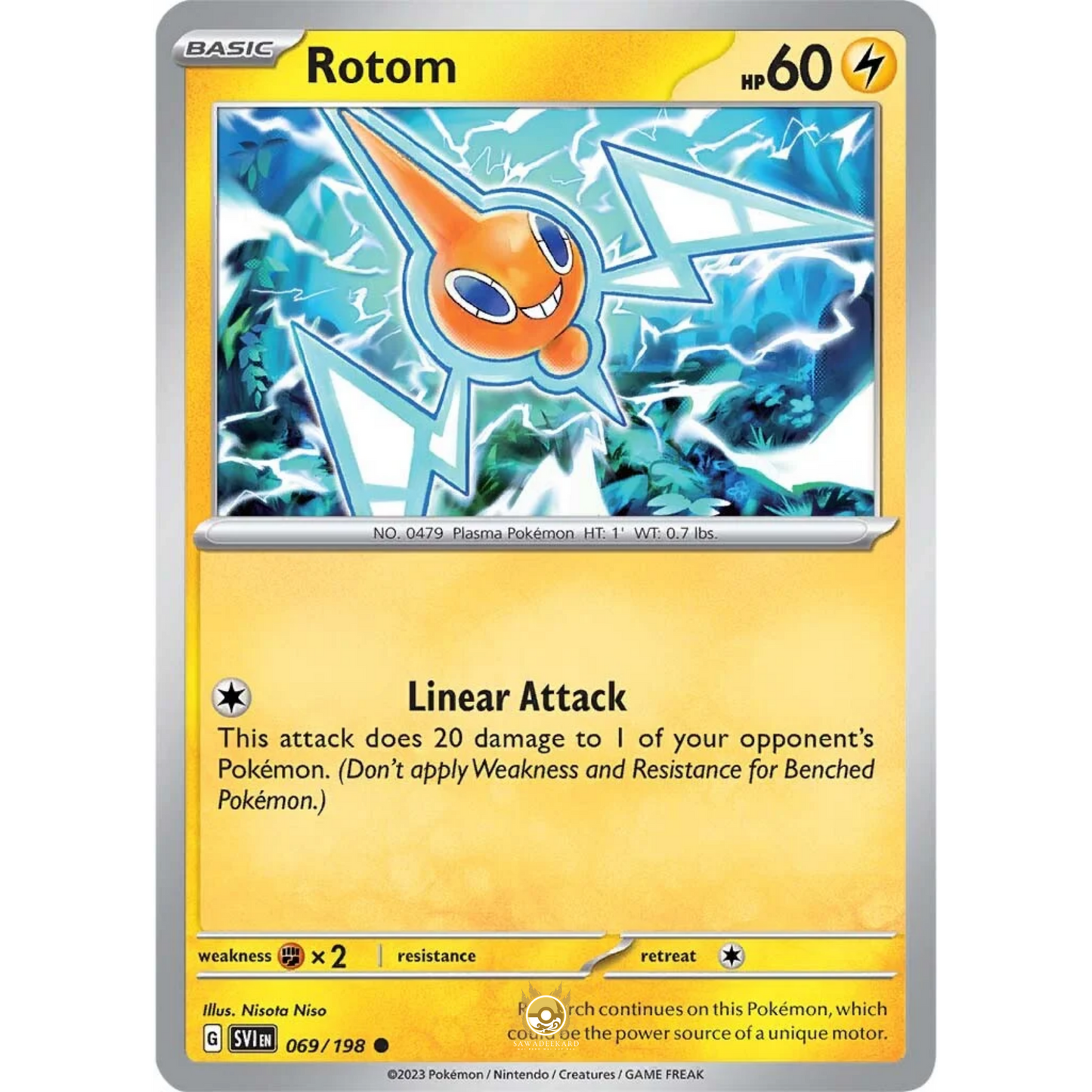 [ENG] SV01 Scarlet Violet Base Set: 069/198 Rotom C (Non-Foil)