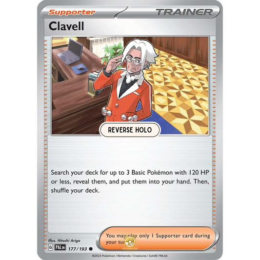 [ENG] SV02 Paldea Evolved: 177/193 Clavell C (Reverse Holo)