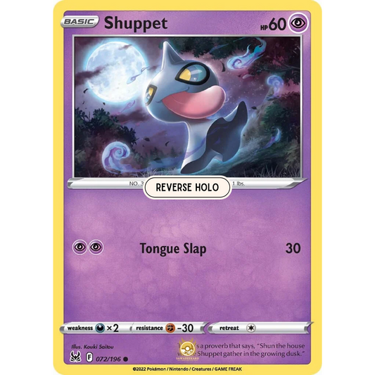 [ENG] SWSH 11 Lost Origin: 072/196 Shuppet C (Reverse Holo)