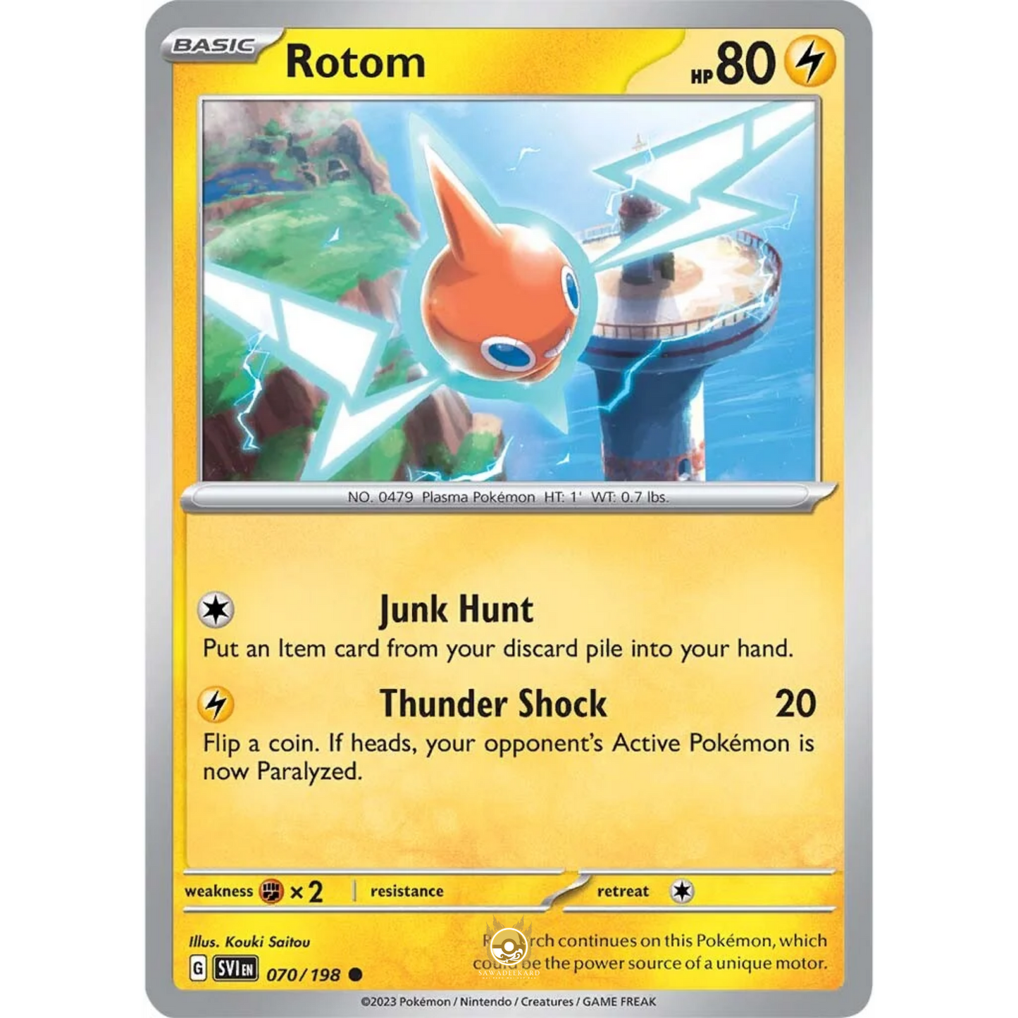 [ENG] SV01 Scarlet Violet Base Set: 070/198 Rotom C (Non-Foil)