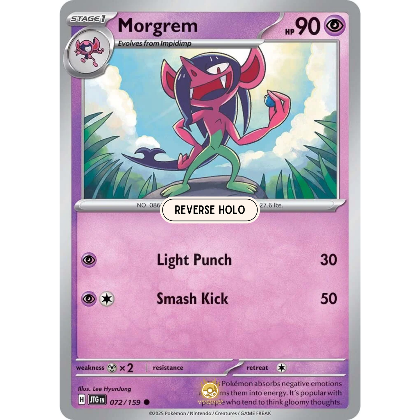 [ENG] Pokemon SV09 Journey Together: 072/159 Morgrem [Psychic] [C - Common] (Reverse Holo)